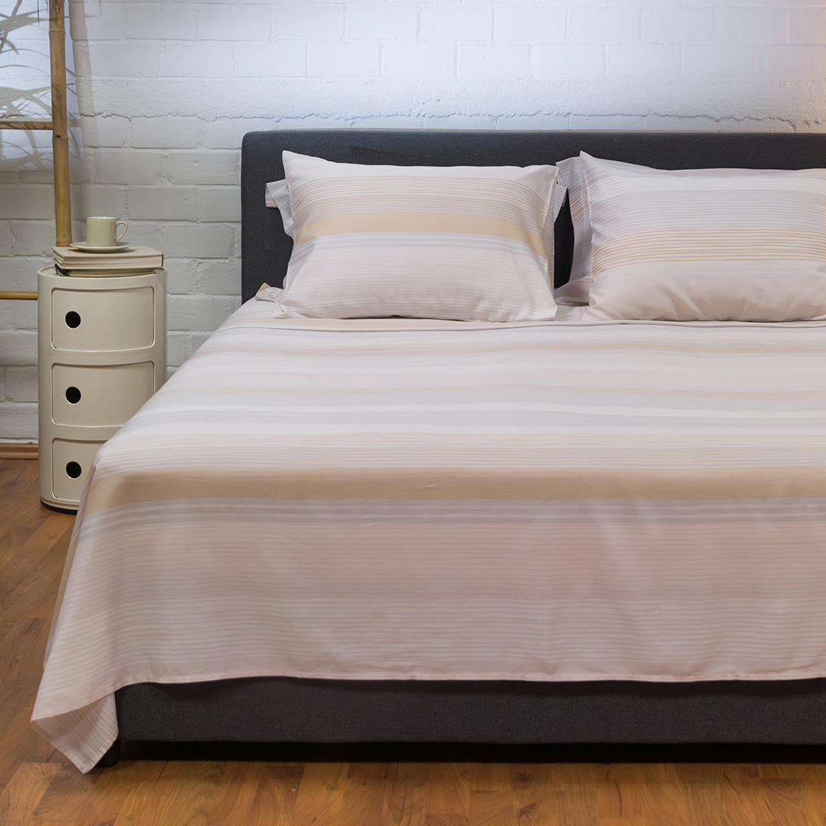 Σεντόνια Υπέρδιπλα (Σετ) Naf-Naf Diamond 254 Opal Beige