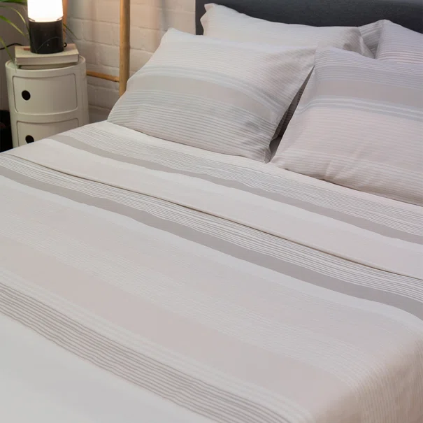 Σεντόνια Υπέρδιπλα (Σετ) Naf-Naf Diamond 254 Opal Grey