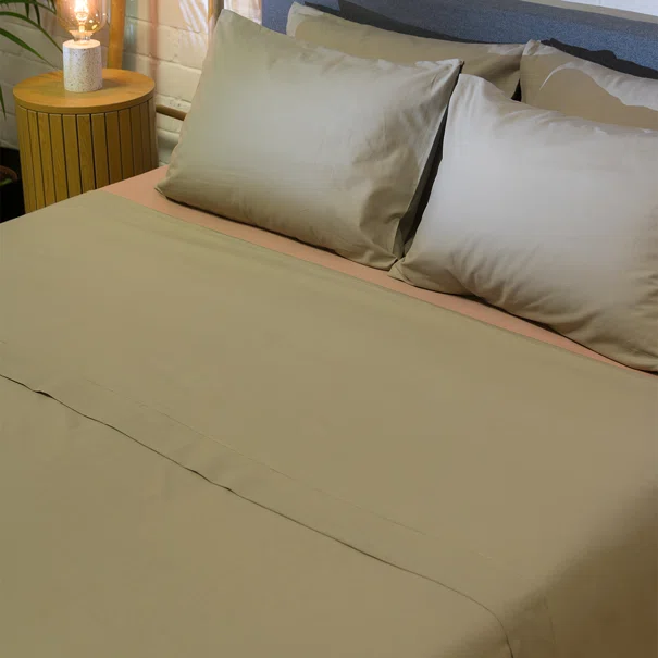 Σεντόνια King Size (Σετ) Naf-Naf Hue Laurel Oak - Warm Taupe