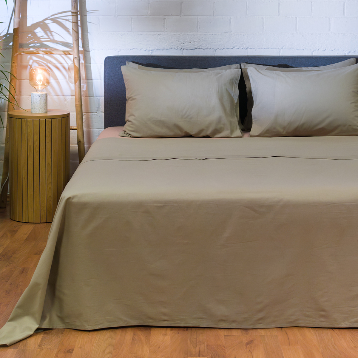 Σεντόνια Μονά (Σετ) Naf-Naf Hue Laurel Oak - Warm Taupe