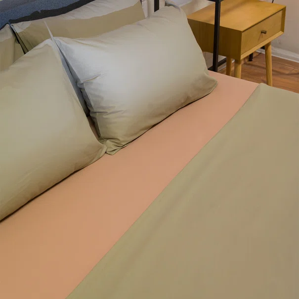 Σεντόνια Υπέρδιπλα (Σετ) Naf-Naf Hue Laurel Oak - Warm Taupe