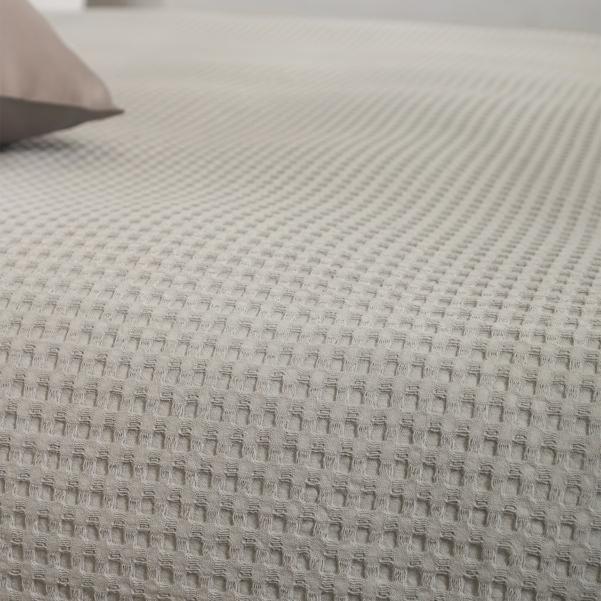 Κουβέρτα Πικέ Μονή (170x240) Naf-Naf Waffle Silver Grey