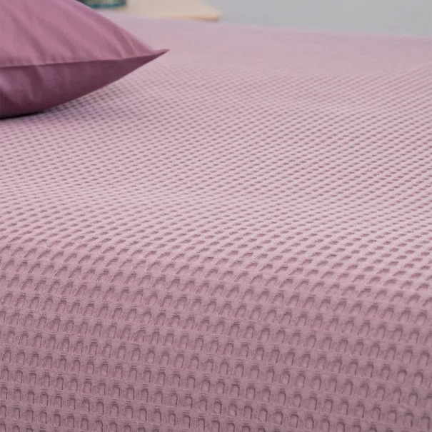 Κουβέρτα Πικέ Μονή (170x240) Naf-Naf Waffle Purple