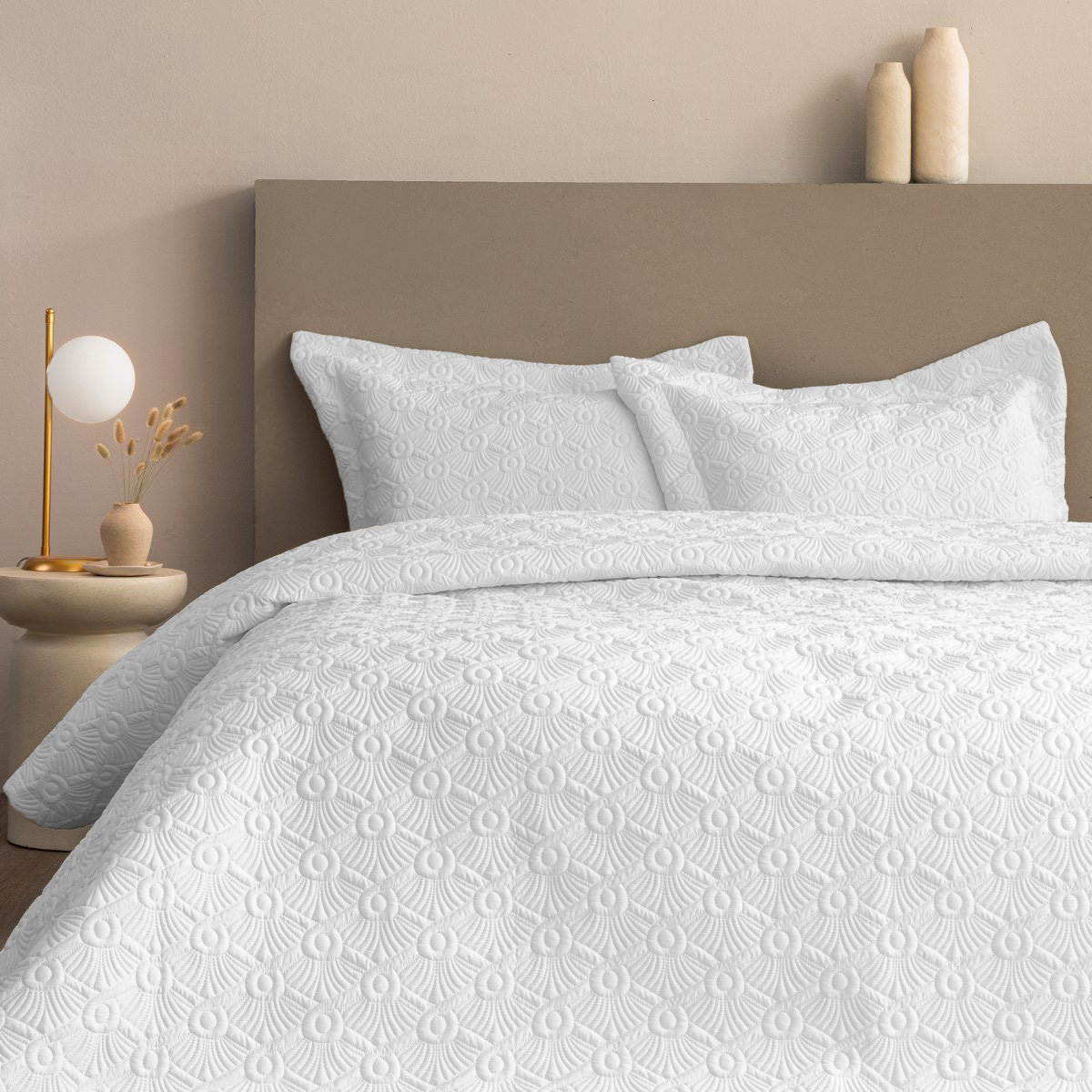 Κουβερλί Υπέρδιπλο (Σετ 240x260) Palamaiki WED104 White
