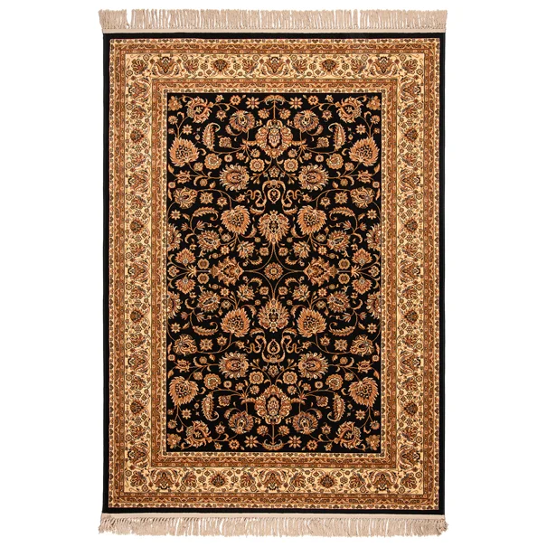 Χαλί (160x230) Βιοκαρπέτ Isfahan 3783B Black/ Cream
