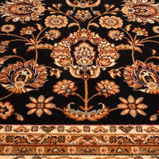 Χαλί (133x190) Βιοκαρπέτ Isfahan 3783B Black/ Cream
