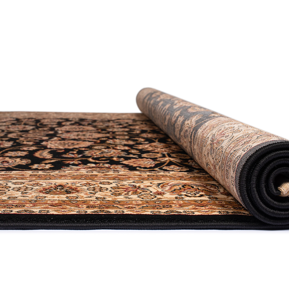 Χαλί Διαδρόμου (80X220) Βιοκαρπέτ Isfahan 3783B Black Cream Χαλιά Διάδρομοι Spitishop