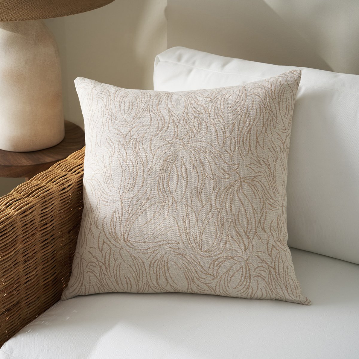 Διακοσμητική Μαξιλαροθήκη (50x50) Gofis Home Delia Natural Ecru 563/05