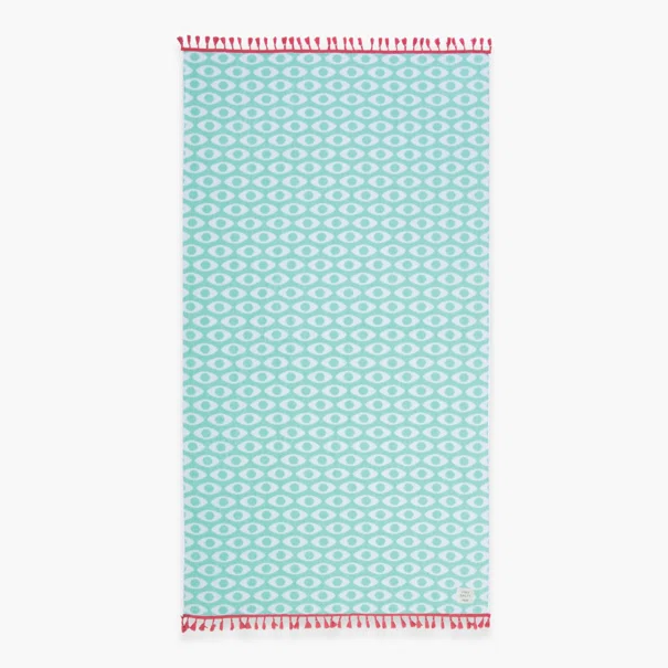 Πετσέτα Θαλάσσης (90x170) Nef-Nef Homeware Option Fringes Aqua