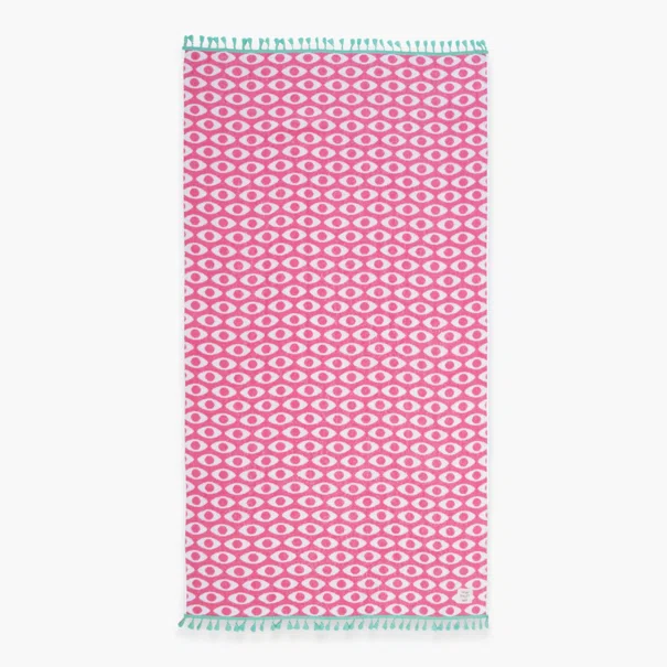 Πετσέτα Θαλάσσης (90x170) Nef-Nef Homeware Option Fringes Fuchsia