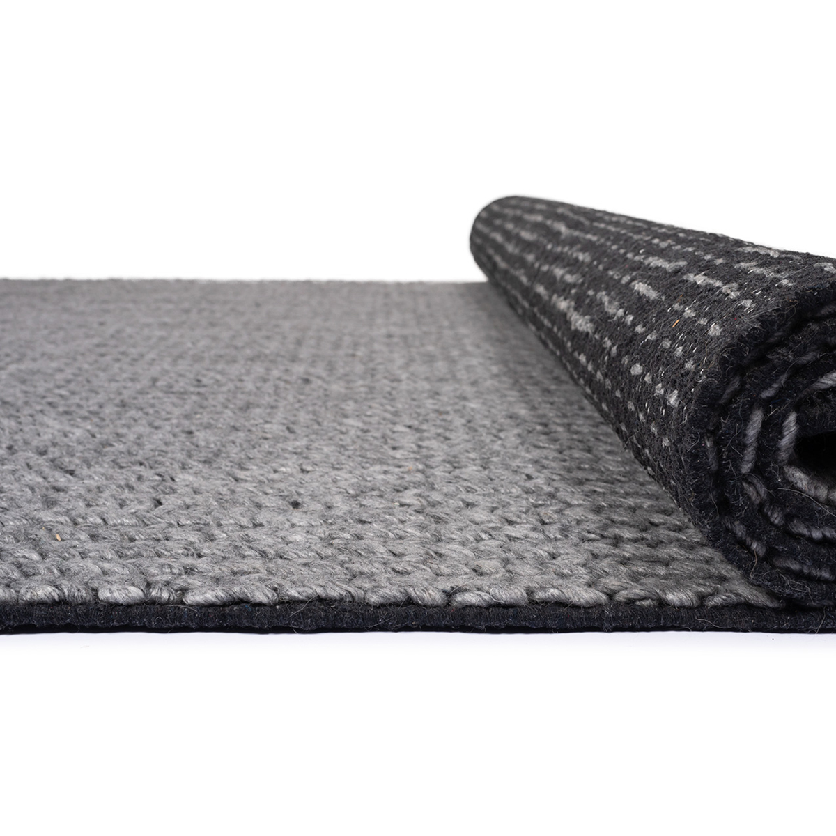 Χαλί (170X240) Βιοκαρπέτ Naf Siba Clanton Dark Grey Χαλιά Σαλονιού Χειμερινά Μονόχρωμα Spitishop