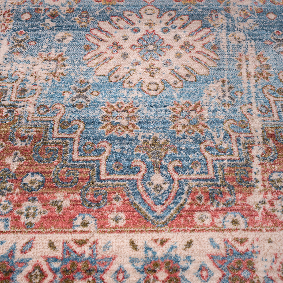 Χαλί All Season (160X235) Βιοκαρπέτ Naf Leonardo 132 Blue Χαλιά Σαλονιού Spitishop