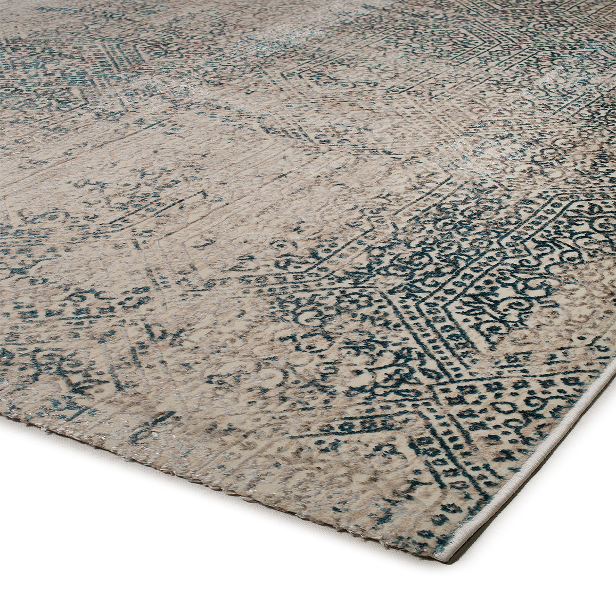 Χαλί Διαδρόμου (67x140) Βιοκαρπέτ Gossip 9186A Cream Blue