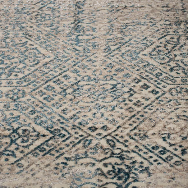 Χαλί Διαδρόμου (67x220) Βιοκαρπέτ Gossip 9186A Cream Blue