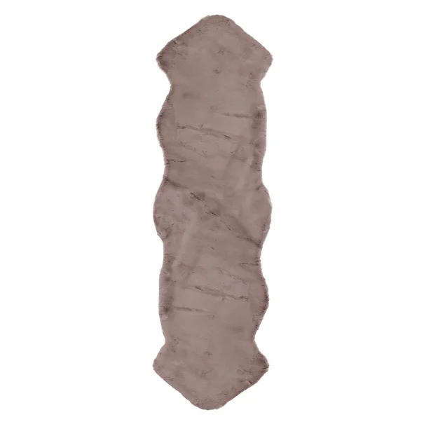 Χαλί Διαδρόμου Γούνινο (60x220) Βιοκαρπέτ Lapin Skin 10 Taupe