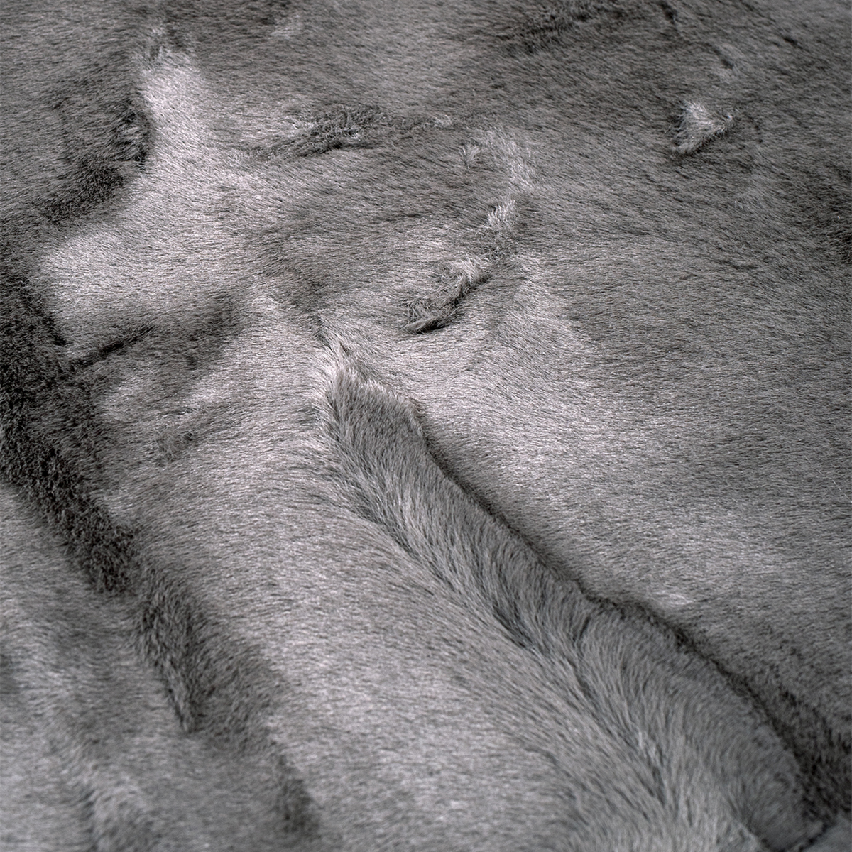 Χαλί Διαδρόμου Γούνινο (80x160) Βιοκαρπέτ Lapin Skin 04 Grey
