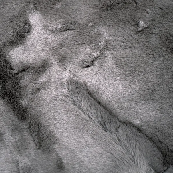 Χαλί Διαδρόμου Γούνινο (80x160) Βιοκαρπέτ Lapin Skin 04 Grey