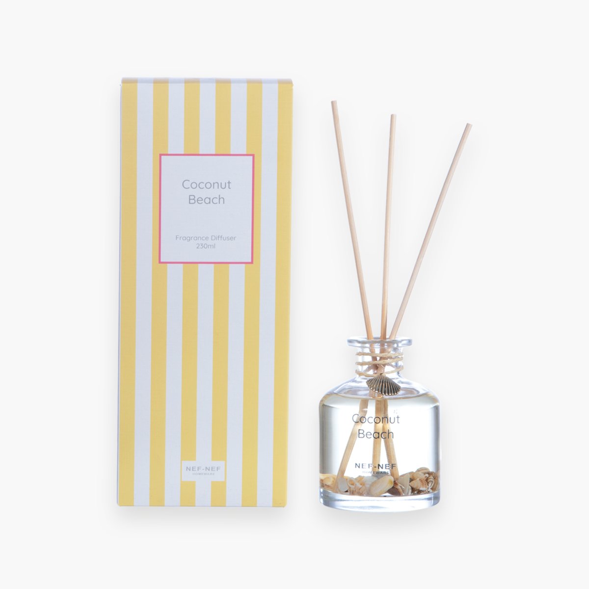 Αρωματικό Χώρου 230ml Με Στικς Nef-Nef Homeware Coconut Beach