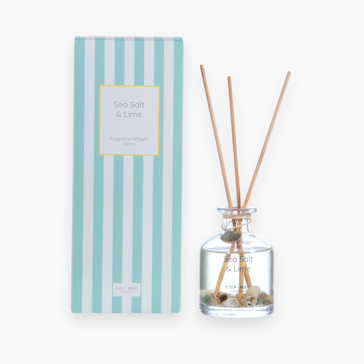 Αρωματικό Χώρου 230ml Με Στικς Nef-Nef Homeware Sea Salt & Lime
