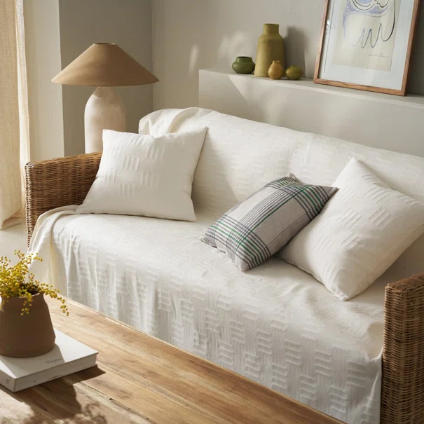 Ριχτάρι Καναπέ Τριθέσιου (180x300) Gofis Home Calyra Ivory 654/05