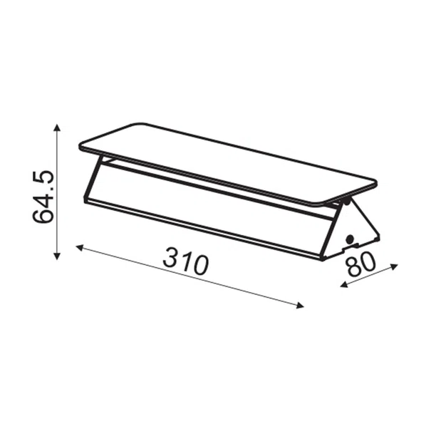 Απλίκα Τοίχου LED Aca Pyramid ZD806410LEDBK Black