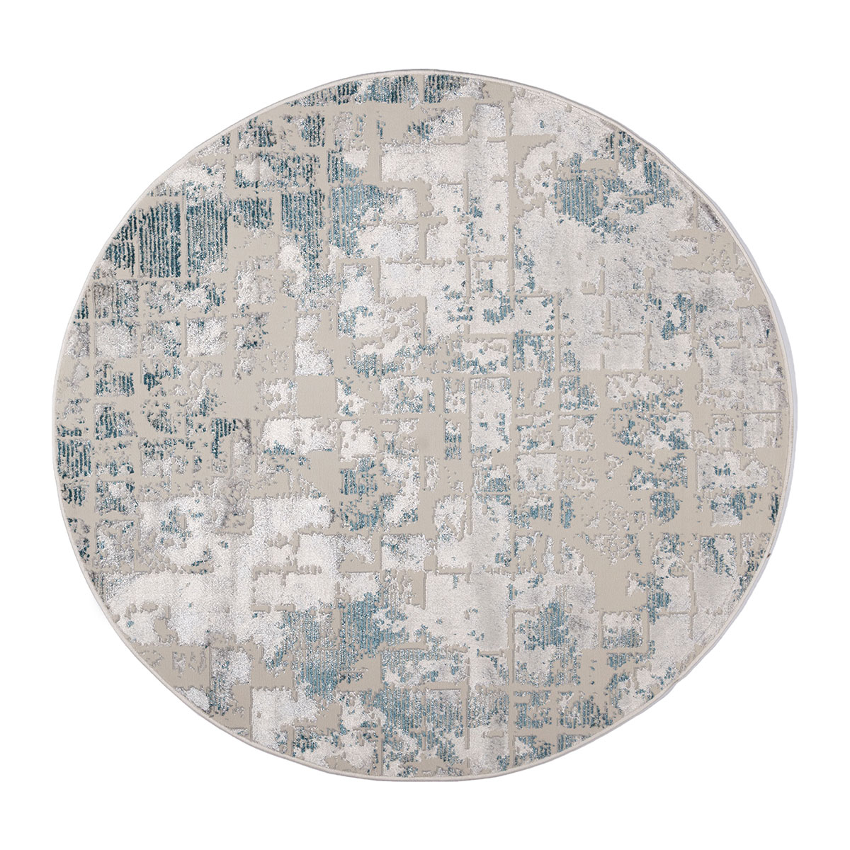 Στρογγυλό Χαλί All Season (Φ160) Βιοκαρπέτ Gossip 9856A Grey Blue