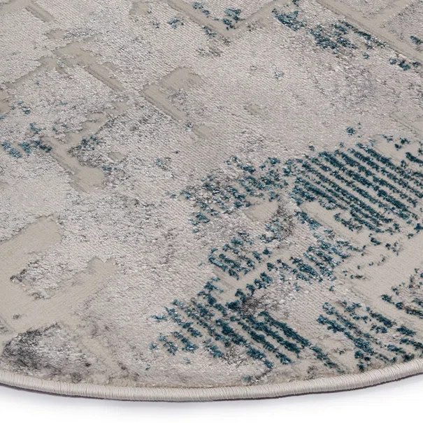 Στρογγυλό Χαλί All Season (Φ160) Βιοκαρπέτ Gossip 9856A Grey Blue