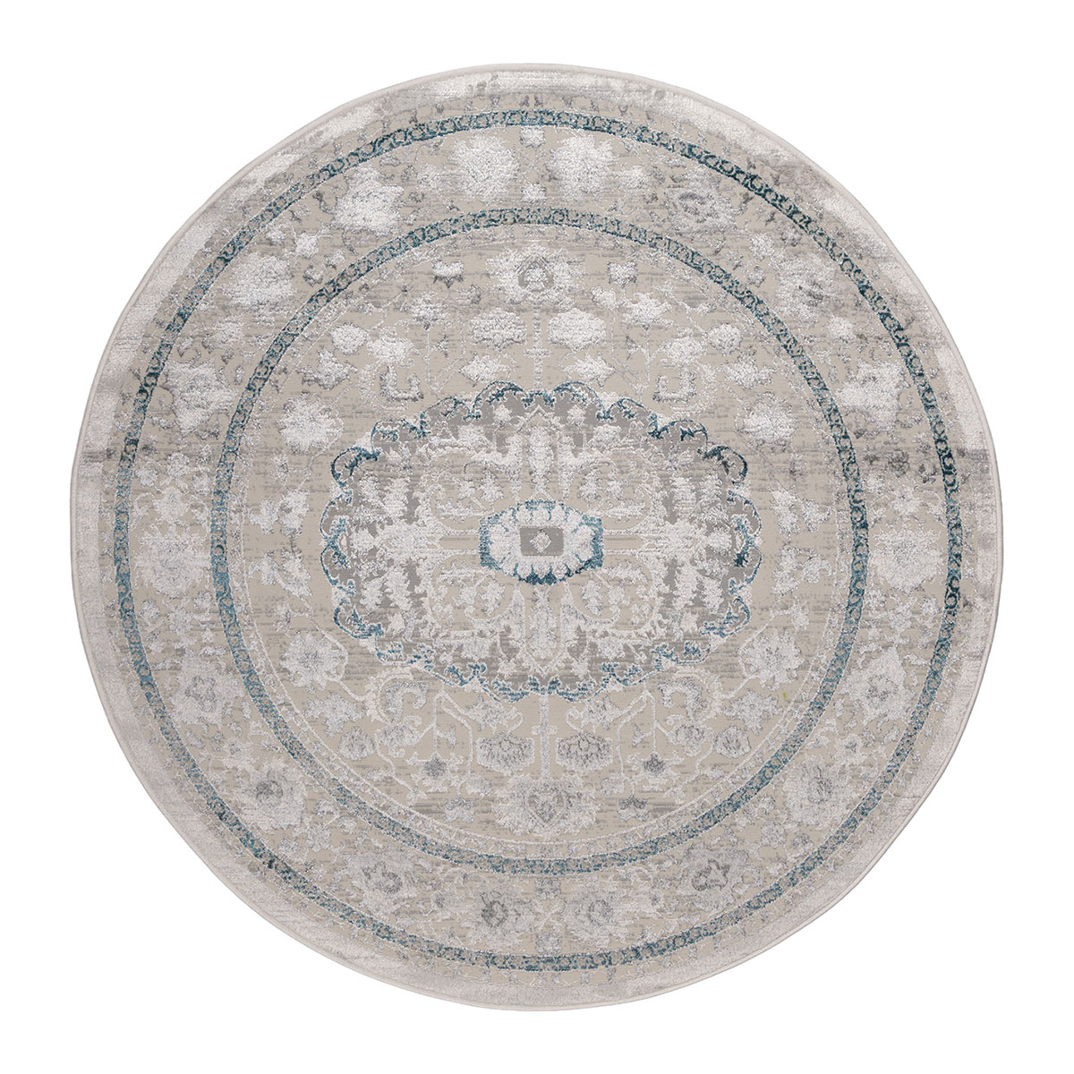 Στρογγυλό Χαλί All Season (Φ160) Βιοκαρπέτ Gossip 9860A Grey Blue
