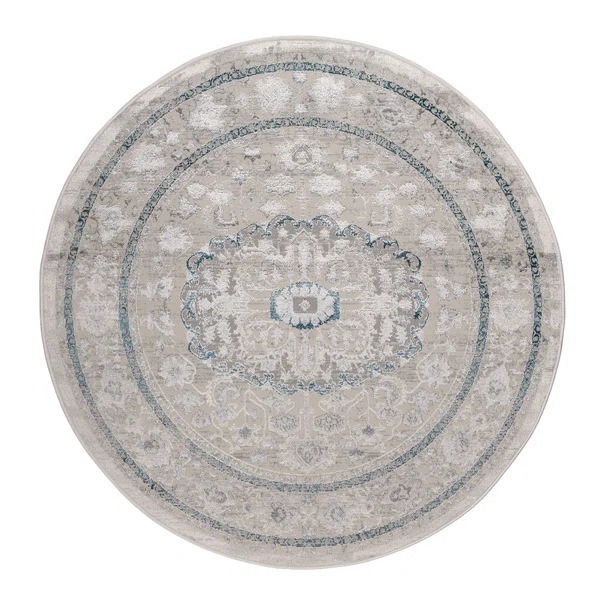 Στρογγυλό Χαλί All Season (Φ160) Βιοκαρπέτ Gossip 9860A Grey Blue