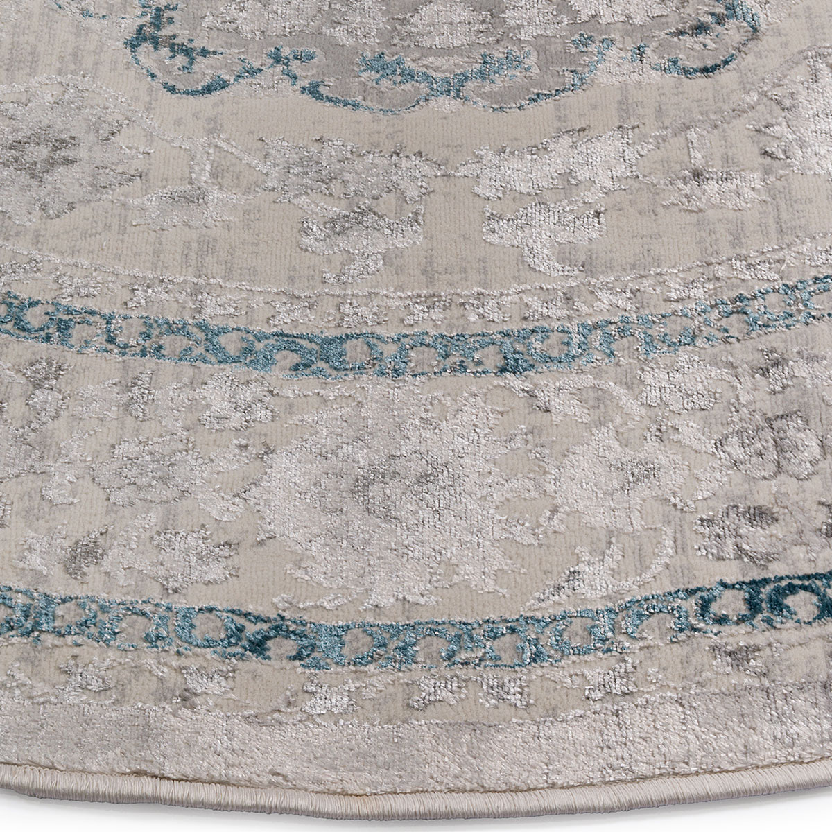 Στρογγυλό Χαλί All Season (Φ160) Βιοκαρπέτ Gossip 9860A Grey Blue