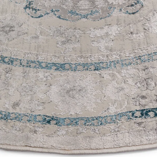 Στρογγυλό Χαλί All Season (Φ160) Βιοκαρπέτ Gossip 9860A Grey Blue