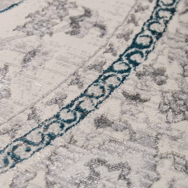 Στρογγυλό Χαλί All Season (Φ160) Βιοκαρπέτ Gossip 9860A Grey Blue