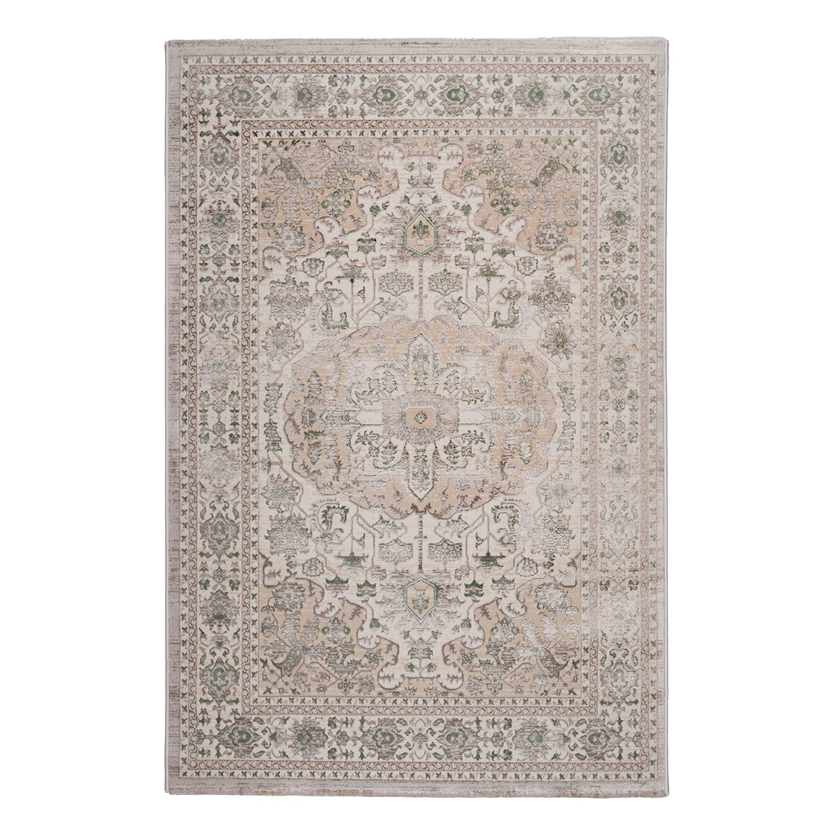 Χαλί Διαδρόμου (67x140) Βιοκαρπέτ Gossip 9860B White Green