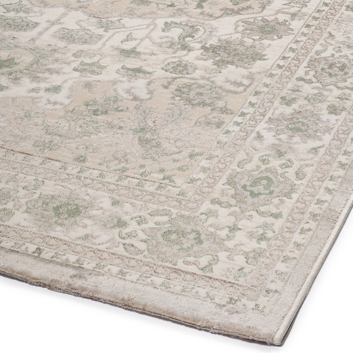 Χαλί Διαδρόμου (67x140) Βιοκαρπέτ Gossip 9860B White Green