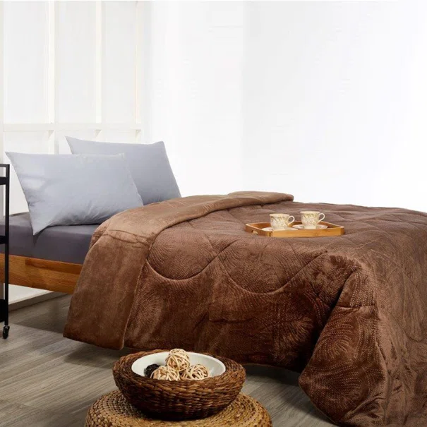 Κουβερτοπάπλωμα Υπέρδιπλο (220x240) Whitegg KB92 Brown
