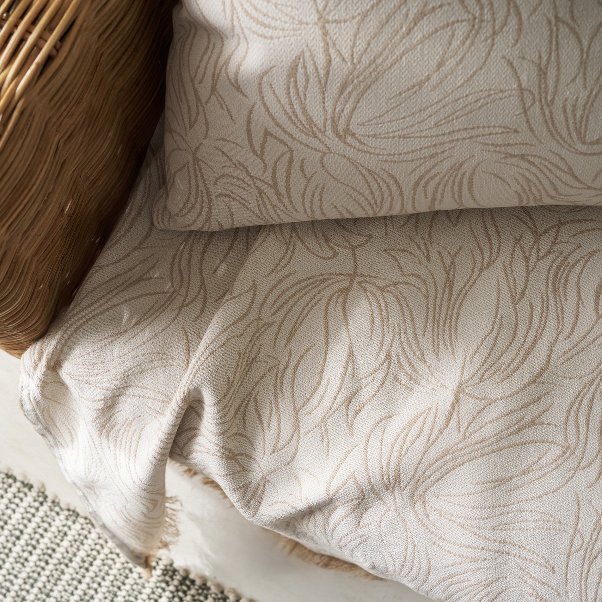 Ριχτάρι Πολυθρόνας 2 Όψεων (180x180) Gofis Home Delia Natural Ecru 563/05