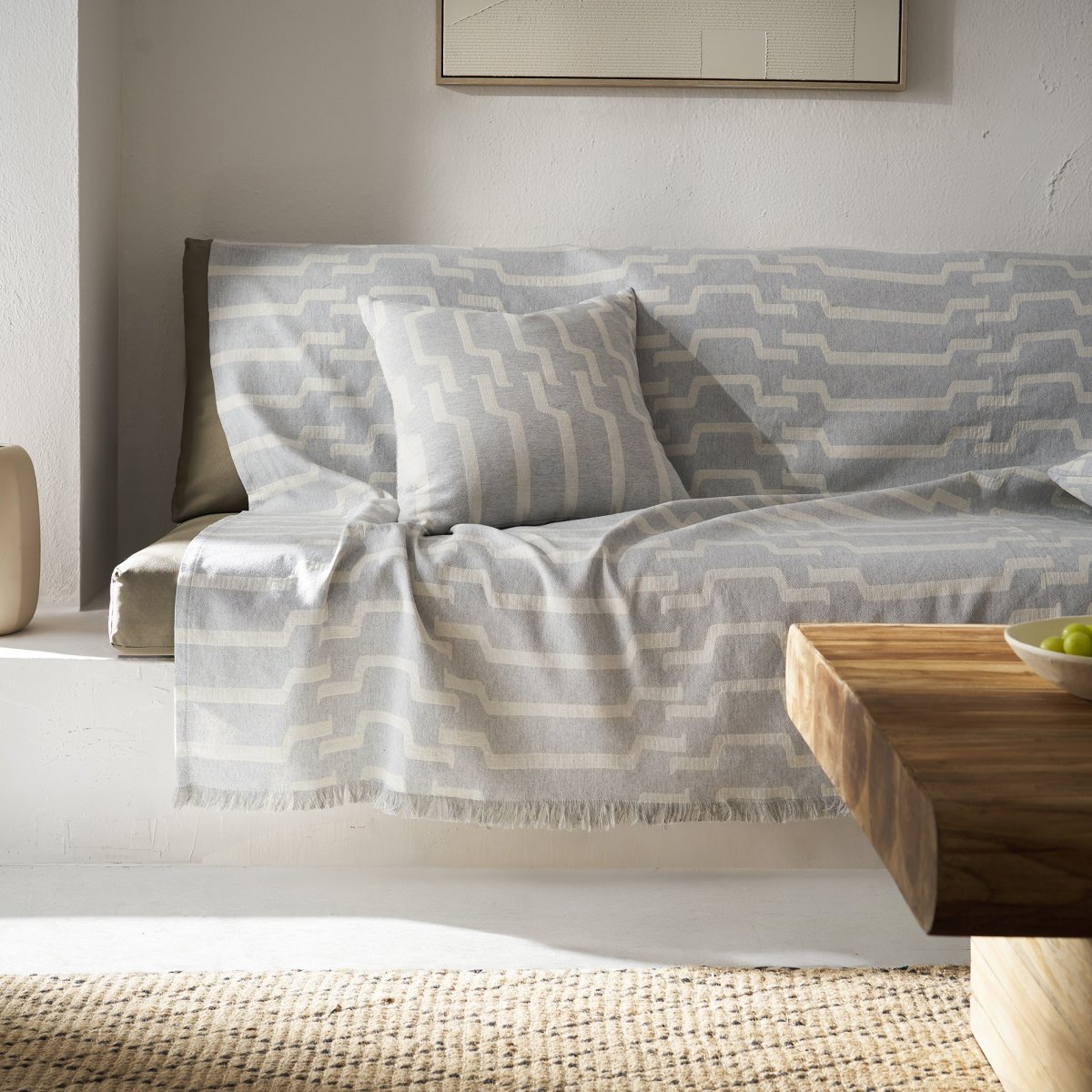 Ριχτάρι Καναπέ Τριθέσιου (180x310) Gofis Home Clover Grey 558/15