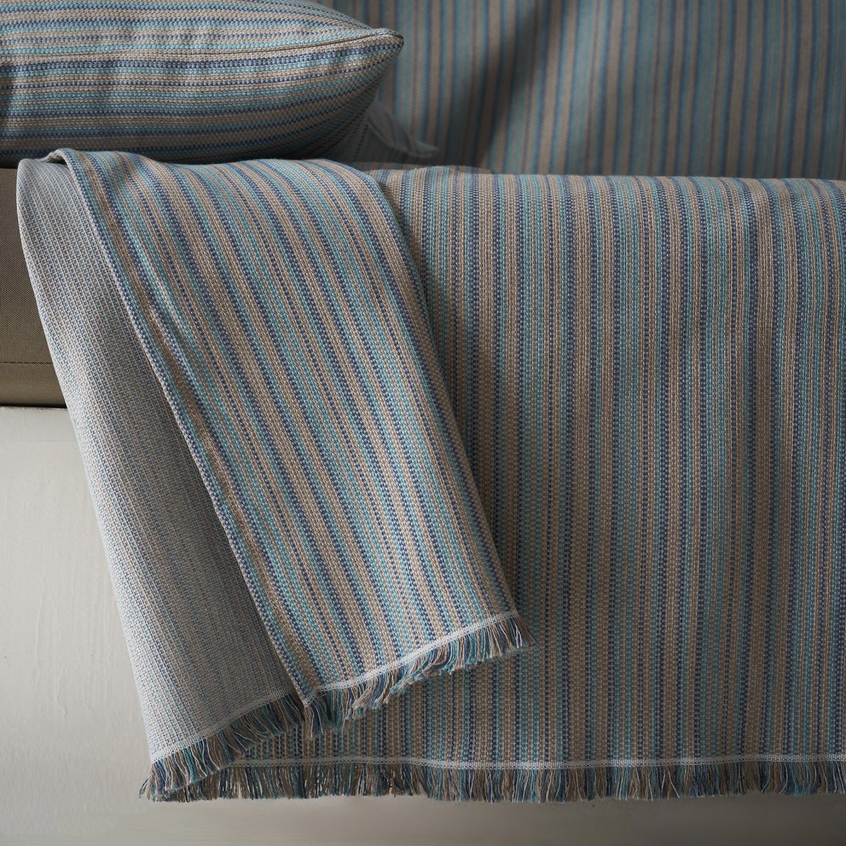 Ριχτάρι Καναπέ Διθέσιου (180X250) Gofis Home Nymeria Jean Blue 574 01 Λευκά Είδη Σαλονιού Ριχτάρια Καλοκαιρινά All Season Spitishop
