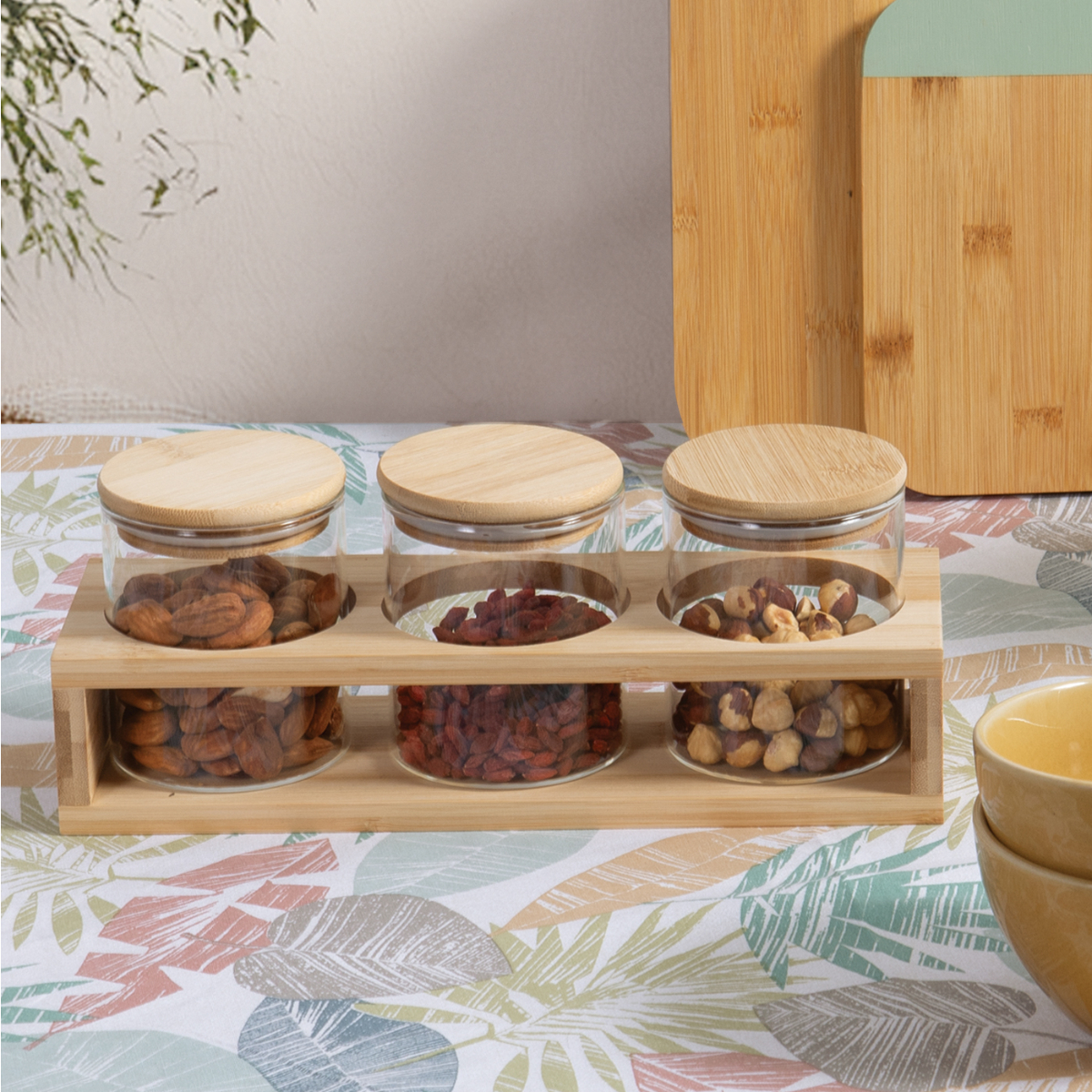 Βαζάκια Μπαχαρικών Σε Βάση (Σετ 3τμχ) Nef-Nef Homeware Fonten