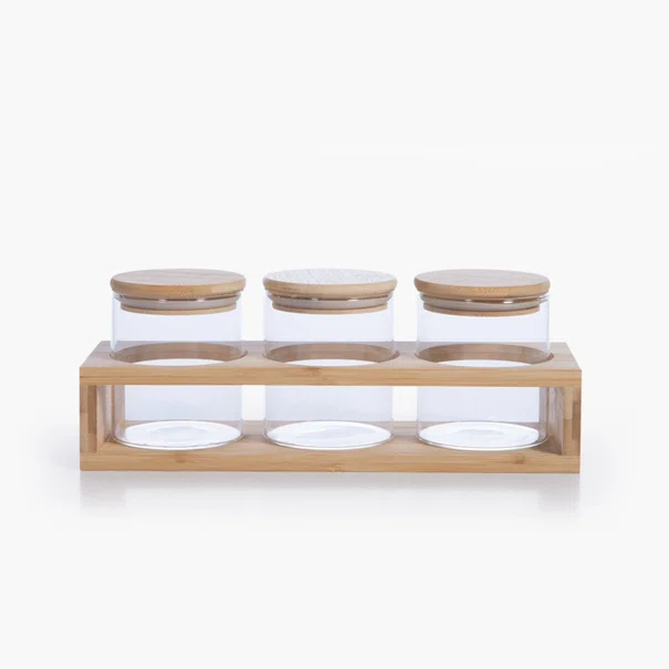 Βαζάκια Μπαχαρικών Σε Βάση (Σετ 3τμχ) Nef-Nef Homeware Fonten