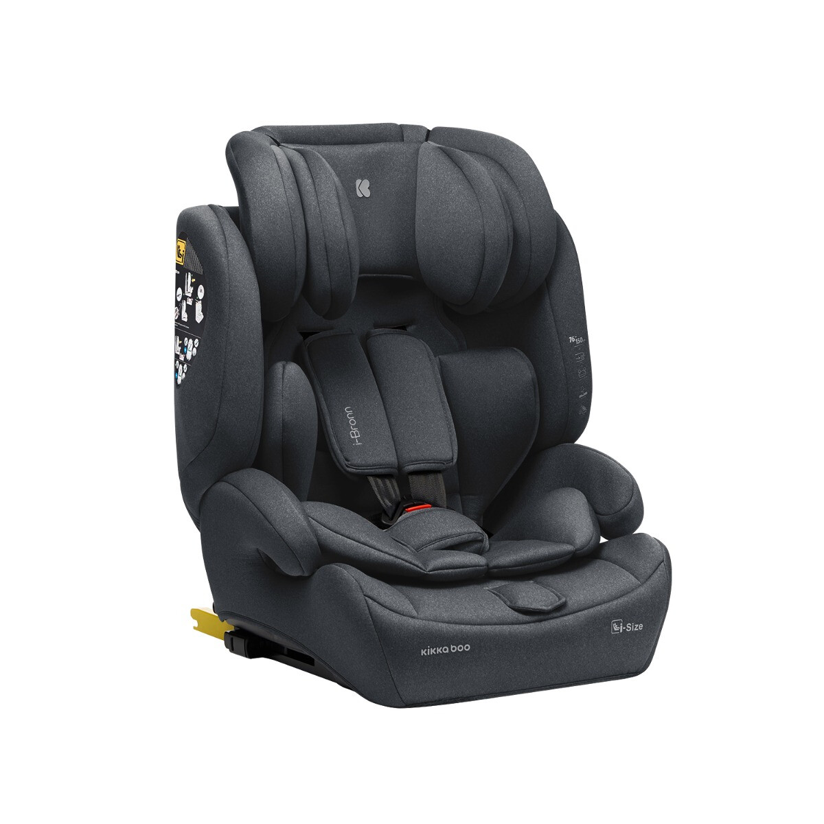 Κάθισμα Αυτοκινήτου ISOfix (76-150εκ. Ύψος) Kikka Boo i-Bronn i-size Grey