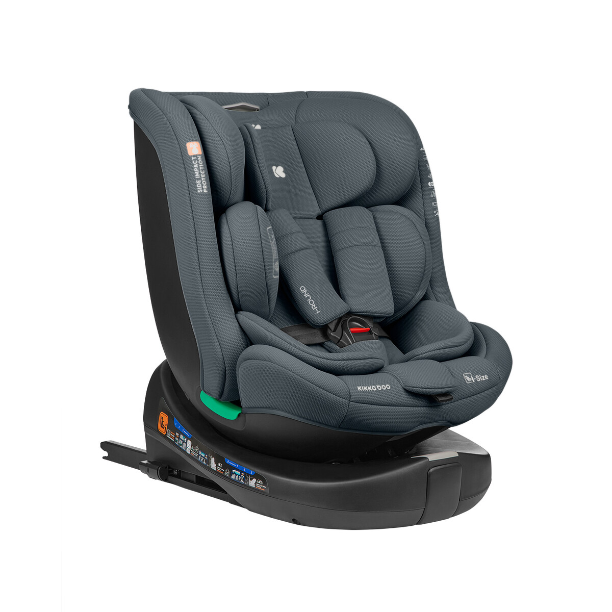 Κάθισμα Αυτοκινήτου ISOfix (40-150εκ. Ύψος) Kikka Boo i-Round i-size Dark Grey