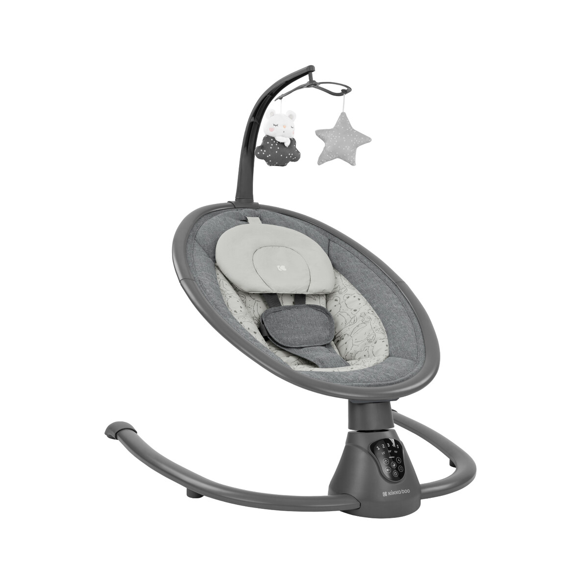 Ηλεκτρικό Ρηλάξ (0-6 Μηνών/Έως 9kg) Kikka Boo Twiddle Grey 2024
