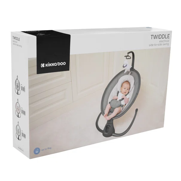 Ηλεκτρικό Ρηλάξ (0-6 Μηνών/Έως 9kg) Kikka Boo Twiddle Grey 2024