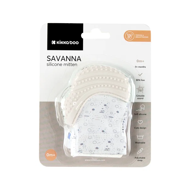 Μασητικό Γάντι Kikka Boo Savanna Grey