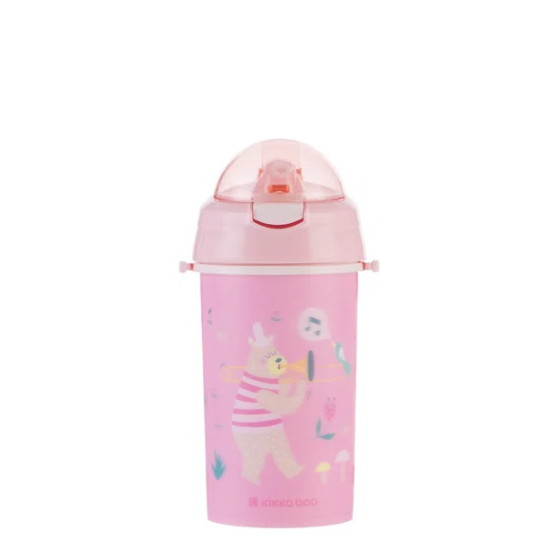 Παγούρι 450ml Με Καλαμάκι Kikka Boo Music Fest Pink