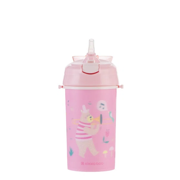 Παγούρι 450ml Με Καλαμάκι Kikka Boo Music Fest Pink