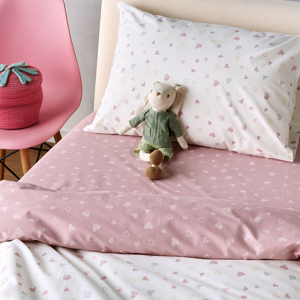 Παπλωματοθήκη Μονή (Σετ 165X245) 2 Όψεων Kentia Kids Marker 18 Pink Παιδικά Λευκά Είδη 'Υπνου Παπλωματοθήκες Παιδικές για Κορίτσια Spitishop