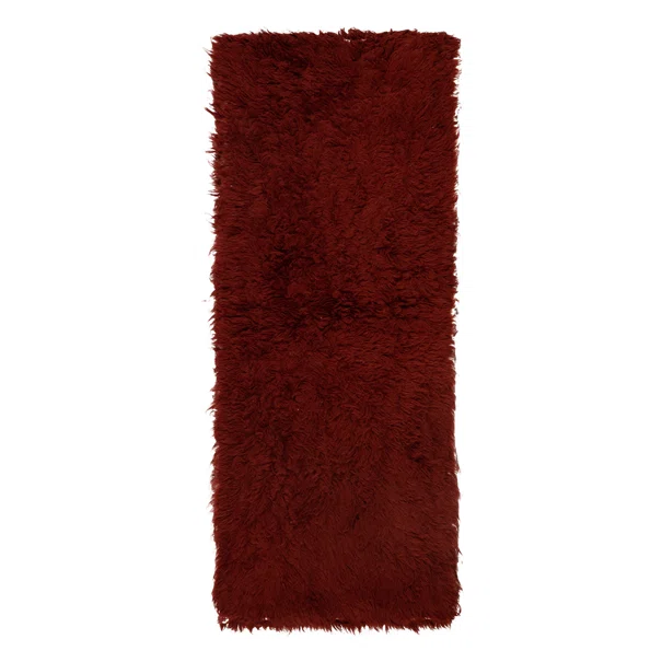 Χαλί Διαδρόμου (60x120) Βιοκαρπέτ Flokati 51 Red Brown