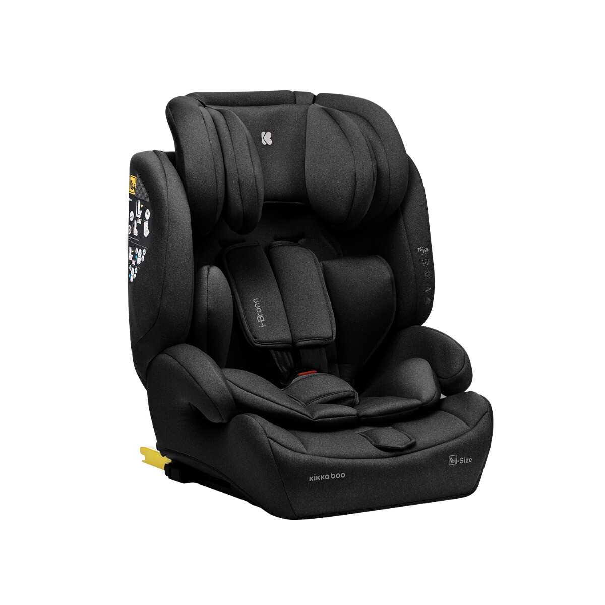 Κάθισμα Αυτοκινήτου ISOfix (76-150εκ. Ύψος) Kikka Boo i-Bronn i-size Black